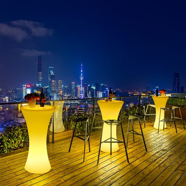 LED Salontafel – LED Tafel – RGB Tafel – Feest tafel – Waterdicht tafel -LED Tafel Lounge – Lounge Outdoor LED – Tuin meubel – Buitenbar -Restaurant tafel – LED Decoratief-58*58*110