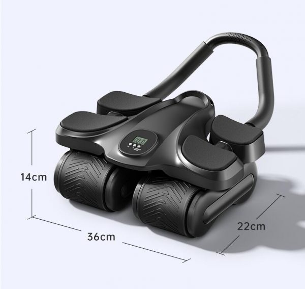 U.ABS Ab trainer 4 -Luxe Abdominal Roller-Buikwiel met 4 wielen-Fitnesswielen-buikspierwiel-Ab wheel-Automatic Rebound-Abdominal-Rebound voor ABS- Abdominal Roller-Training Abdominal-Buikspiertrainer - Afbeelding 2