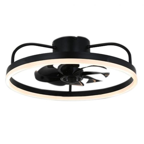 Premium LED Plafondventilator met verlichting 50 cm - Dimbaar met afstandbediening - Zwart-Industriële ventilatorlamp -Plafondventilator - ventilator met LED lamp - Afbeelding 5