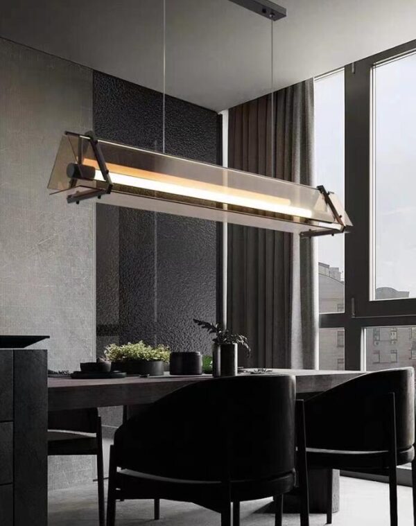 LED Plafondlamp - Luxe Industriële eetkamer hanglamp - kunst kroonluchter - driehoek 1m -3000k - eetkamer LED lamp - Plafondlamp - Plafonniere lamp - LED Chandelier - Afbeelding 5