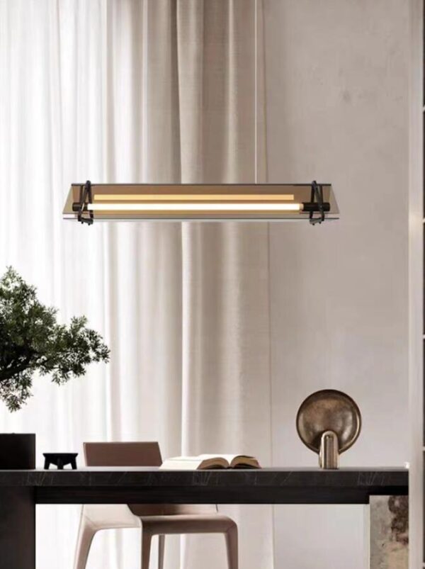 LED Plafondlamp - Luxe Industriële eetkamer hanglamp - kunst kroonluchter - driehoek 1m -3000k - eetkamer LED lamp - Plafondlamp - Plafonniere lamp - LED Chandelier - Afbeelding 3