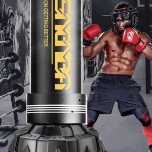 Bokspaal - Staande Bokszak-Boksbal Standaard Zwart-boxingbar-185cm-Heavy boxing bag-zwart