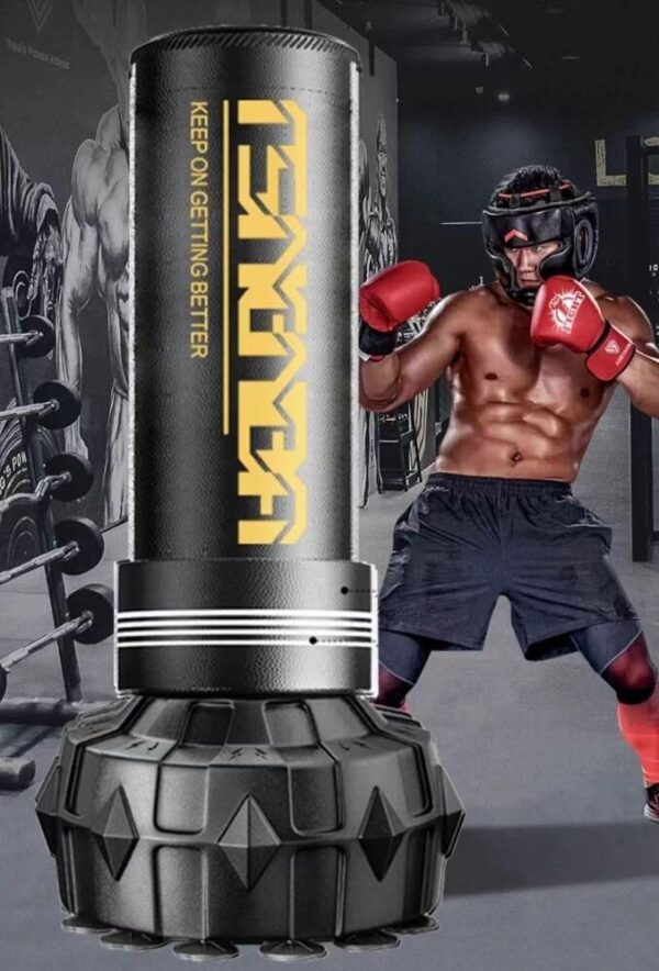 Bokspaal - Staande Bokszak-Boksbal Standaard Zwart-boxingbar-185cm-Heavy boxing bag-zwart