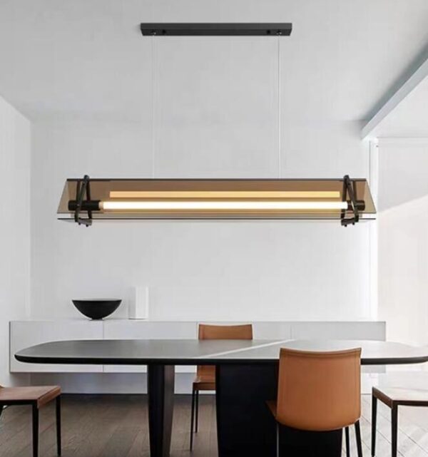 LED Plafondlamp - Luxe Industriële eetkamer hanglamp - kunst kroonluchter - driehoek 1m -3000k - eetkamer LED lamp - Plafondlamp - Plafonniere lamp - LED Chandelier - Afbeelding 6